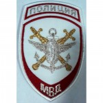 Нашивка на рукав Полиция Подразделения ВД на транспорте МВД России парадная белая