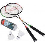 Ракетка для бадминтона Joerex JBD6003 (сталь) 2 ракетки и 3 волана в чехле