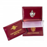 Обложка АВТО МВД РФ с металлической эмблемой кожа