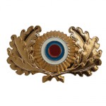 Кокарда Лесная с листьями металл