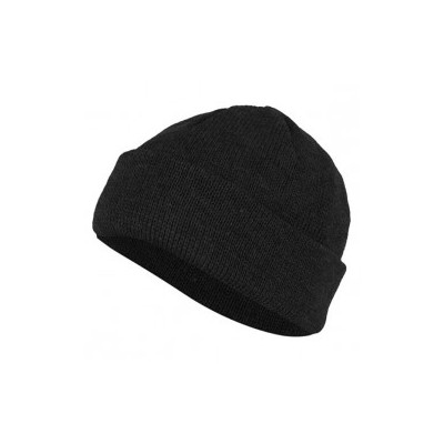 Шапка полушерстяная черная