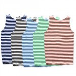 Майка полосатая голубая