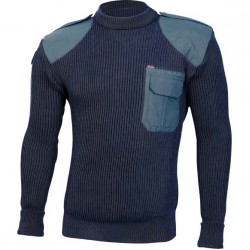 Свитер с накладками арт.с45 синий