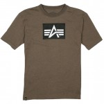 Футболка Logo Block Alpha Industries heather olive