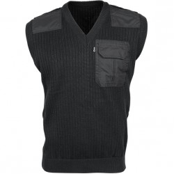 Безрукавка п/ш с накладками черная