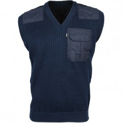 Безрукавка п/ш с накладками синий