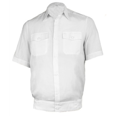 Рубашка ПОЛИЦИЯ белая с коротким рукавом на резинке