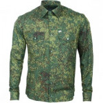 Рубашка форменная, длинный рукав, цифровая флора