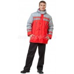 Куртка Байкал, ткань Дюспа цвет красный+серый