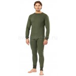 Белье нательное х/б трикотаж. с начесом цвет тем. оливковый (Россия)