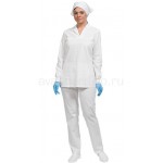 Костюм Бейкер с длинным рукавом женский цвет бел.