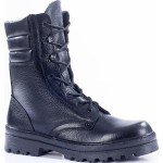 Зимние ботинки с высокими берцами ОМОН кожа 700 искусственный мех