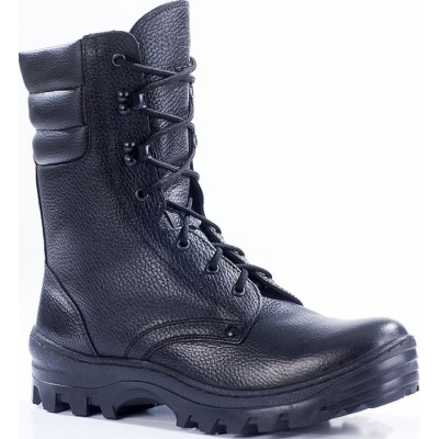 Зимние ботинки с высокими берцами ОМОН кожа 905 натуральный мех