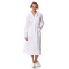 Халат женский классический, ткань смесовая, цвет белый
