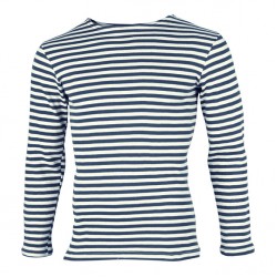 Тельняшка с начесом синяя