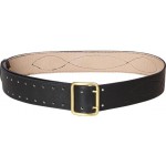 Ремень офицерский кожаный черный (кож. подклад)