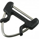 Пряжка полукольцо треугольное металл-пластик 25мм 1-50012 черный Duraflex