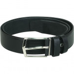 Ремень брючный гражданский кожаный черный