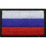 Нашивка на рукав Флаг РФ с липучкой вышивка шёлк