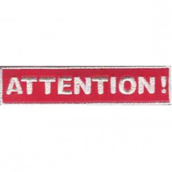 Термонаклейка -1463 Attention! Внимание! вышивка