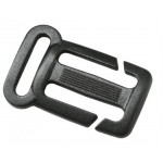 Пряжка двухщелевая съемная с держателем 20-20мм 1-26306 черный Duraflex