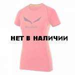 Футболка для активного отдыха Salewa 2016 SOLIDLOGO DRY W S/S TEE hot coral