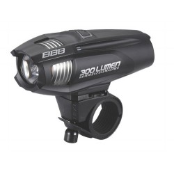 Фонарь передний BBB Strike 300 lumen LED black rechargealbe lithium ion 2300mAh battery black (BLS-71)