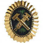 Кокарда МПС на пилотку металл