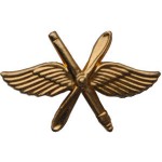 Эмблема петличная ВВС нового образца с пушкой повседневная метал