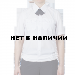 Блуза ПОЛИЦИЯ женская белая с коротким рукавом на резинке