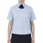 Блуза ПОЛИЦИЯ женская светло-голубая с коротким рукавом на резинке