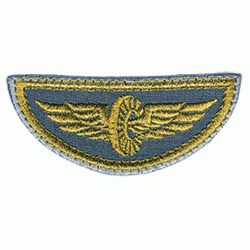 Нашивка на грудь Знак МПС синий фон тканая