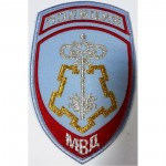 Нашивка на рукав Полиция Вневедомственная охрана МВД России на рубашку тканая