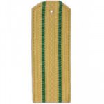 Погоны морских пограничников кремовые с 2 зелеными просветами