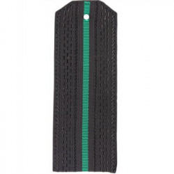 Погоны Морских пограничников черные с 1 зеленым просветом