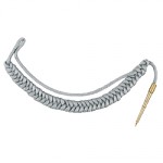 Аксельбант с 1 наконечником белый шёлк