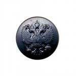 Пуговица диам. 22мм чёрная без ободка металл