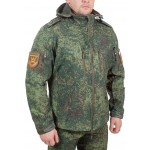 Куртка с капюшоном МПА-26-01 (ткань софтшелл), камуфляж зеленая цифра