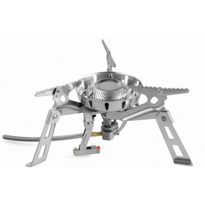 Горелка газовая. кемпинговая с системой ППТ, HARD ROCK FMS-123 Металлик, FMS-123