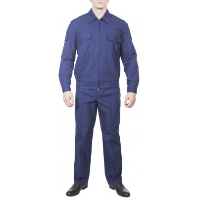 Костюм летний штабной с длинным рукавом Синий, ткань Рип-стоп