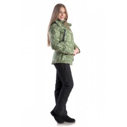 Костюм женский Лиса зимний, ткань мембрана (Looker), цвет малахит