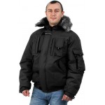 Куртка мужская на поясе Аляска-Премиум черная