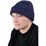 Шапка трикотажная т-синяя, двойная вязка, 6 класс