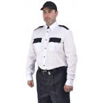 Рубашка мужская "Охрана" (дл. рукав) белая с черным