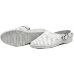 Сабо женские белые, натуральная кожа