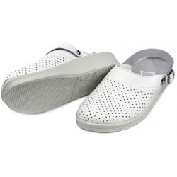 Сабо мужские белые, натуральная кожа