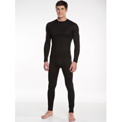 Термобельё в комплекте (фуфайка. кальсоны) EcoDry RealMan (чёрный.)