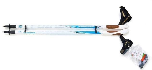 В сложенном виде. Складываются до компактных размеров и позволяют разместить в сумку или рюкзак. Телескопические палки для скандинавской ходьбы Masters Training