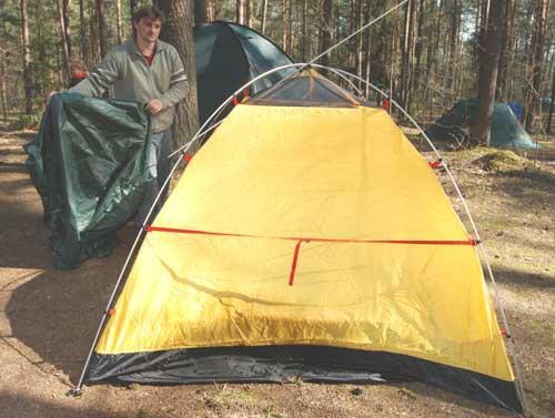 Накинуть внешний тент. Инструкция по Rondo 3 Plus